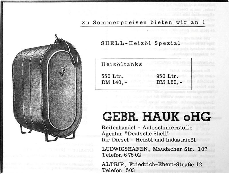 Nachrichtenblatt der Gemeinde Altrip | Donnerstag, den 4. Juni 1964 | 5 Jahrgang - Nummer 23 | GEBR. HAUK OHG
