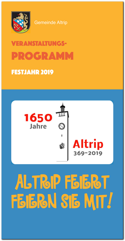 Gemeinde Altrip | Veranstaltungsprogramm Festjahr 2019 | 1650 Jahre Altrip