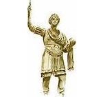 Bronzene Kolossalstatue Kaiser Valentinians I. in Barletar, Apulien