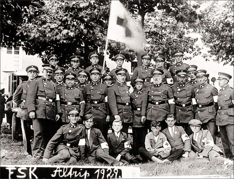 Freiwillige Sanitätskolonne Altrip bei der Hauptübung im Jahr 1929