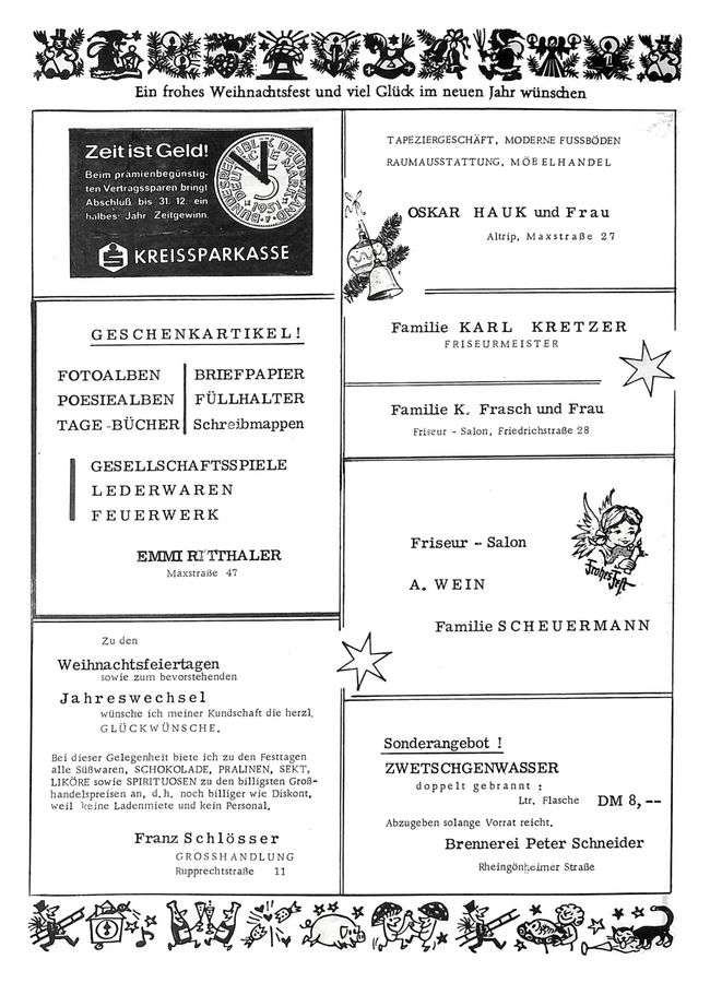 Nachrichtenblatt der Gemeinde Altrip | Donnerstag, den 20. Dezember 1962 | 3. Jahrgang - Nummer 51 