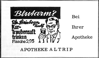 APOTHEKE ALTRIP (Nachrichtenblatt der Gemeinde Altrip | Donnerstag, den 25. April 1963 | 4. Jahrgang - Nummer 17)